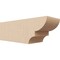 Ekena Millwork 4in. W x 4in. H x 12in. L Ridgewood Woodgrain TimberThane Rafter Tail, Primed Tan RFTUR04X04X12RIDRCPR - alternate 1